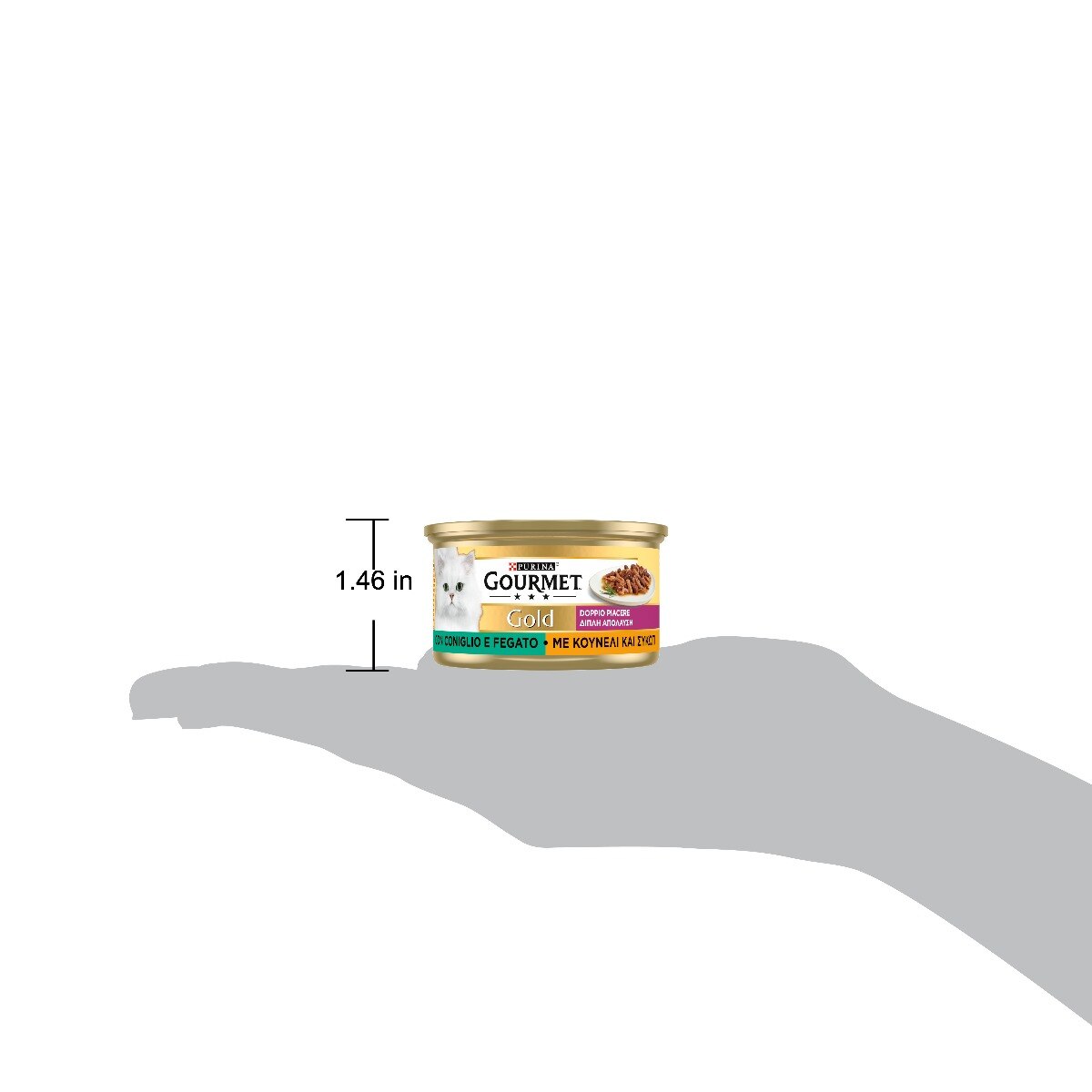 GOURMET® Gold Gatto Doppio Piacere con Coniglio e Fegato