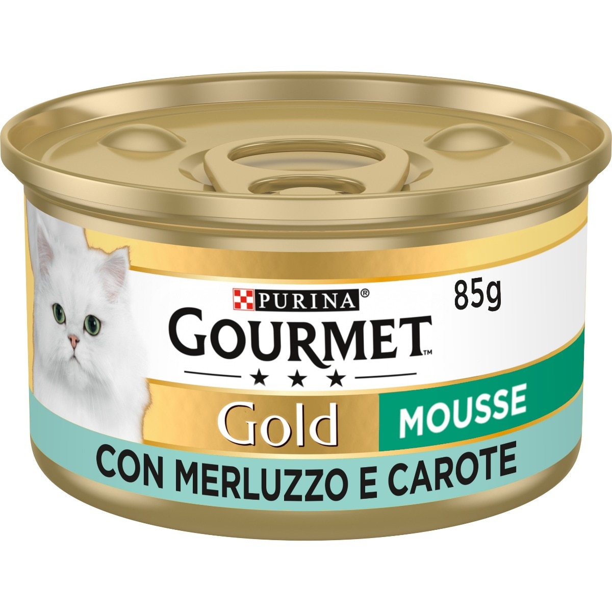 GOURMET® Gold Gatto Mousse con Merluzzo e Carote