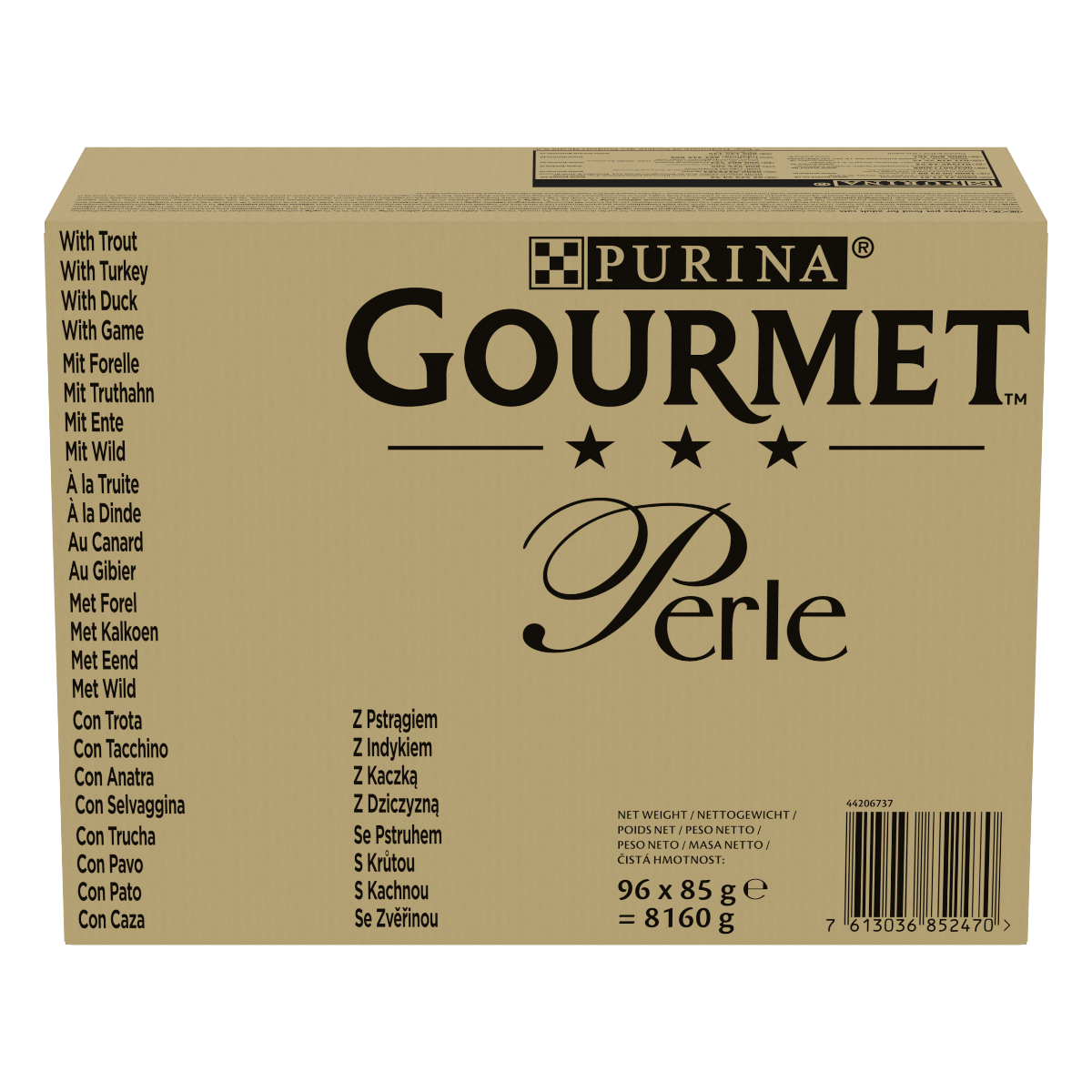 GOURMET® PERLE Filettini in Gelatina (Trota, Tacchino, Anatra, Selvaggina)