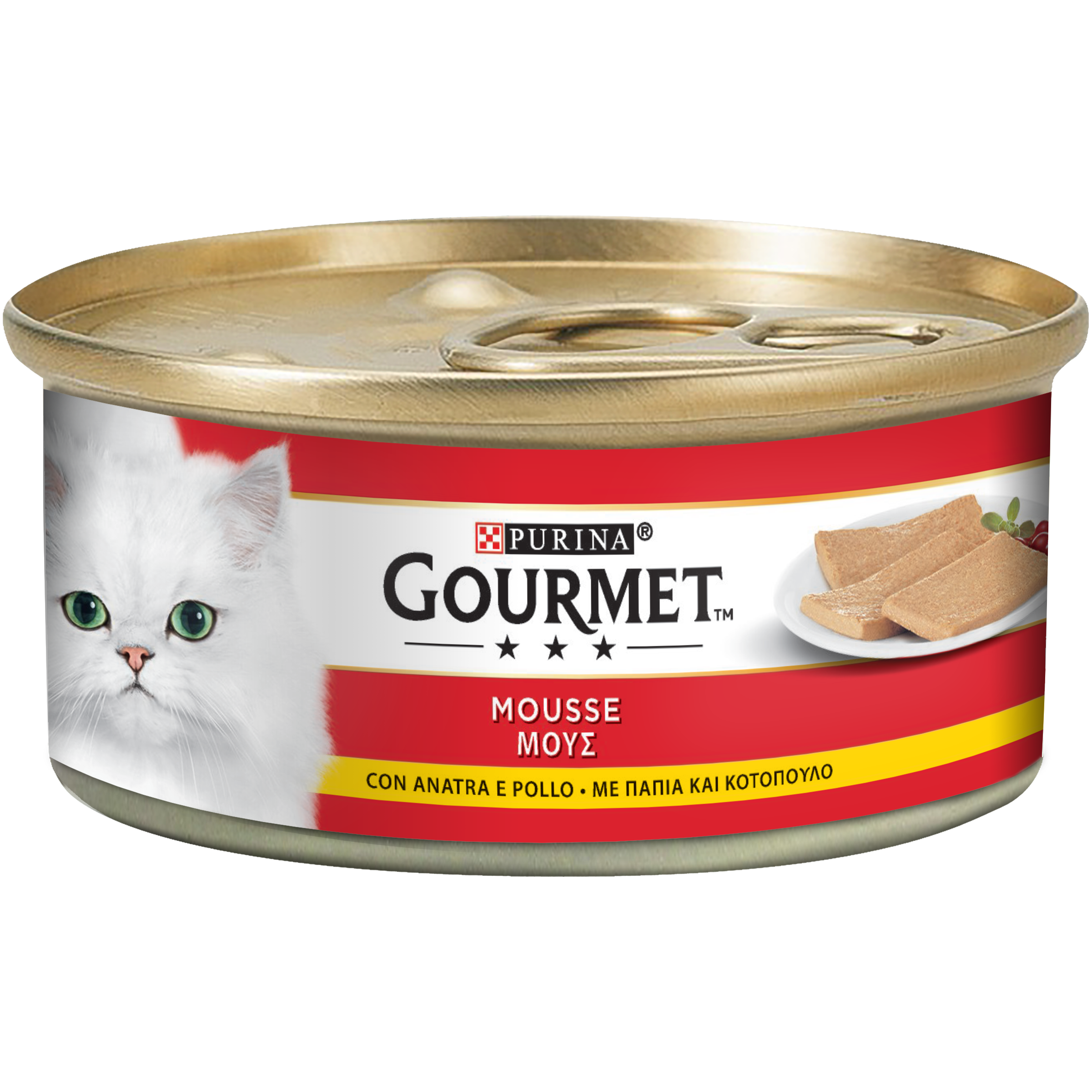 GOURMET® Rosso Gatto Mousse con Anatra e Pollo