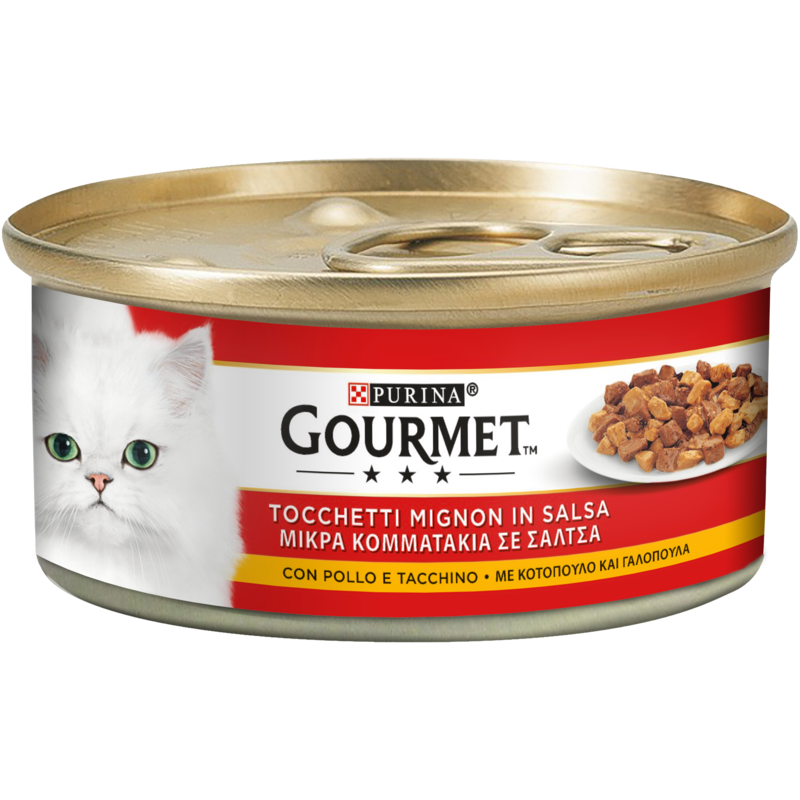 Gourmet 24 X 195 G Umido Gatto - Tocchetti Mignon In Salsa Pollo & Tacchino - Immagine 3