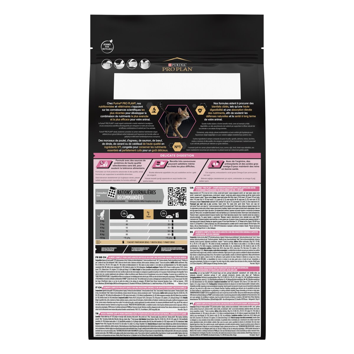 PURINA PRO PLAN® DELICATE Gatto Crocchette con agnello