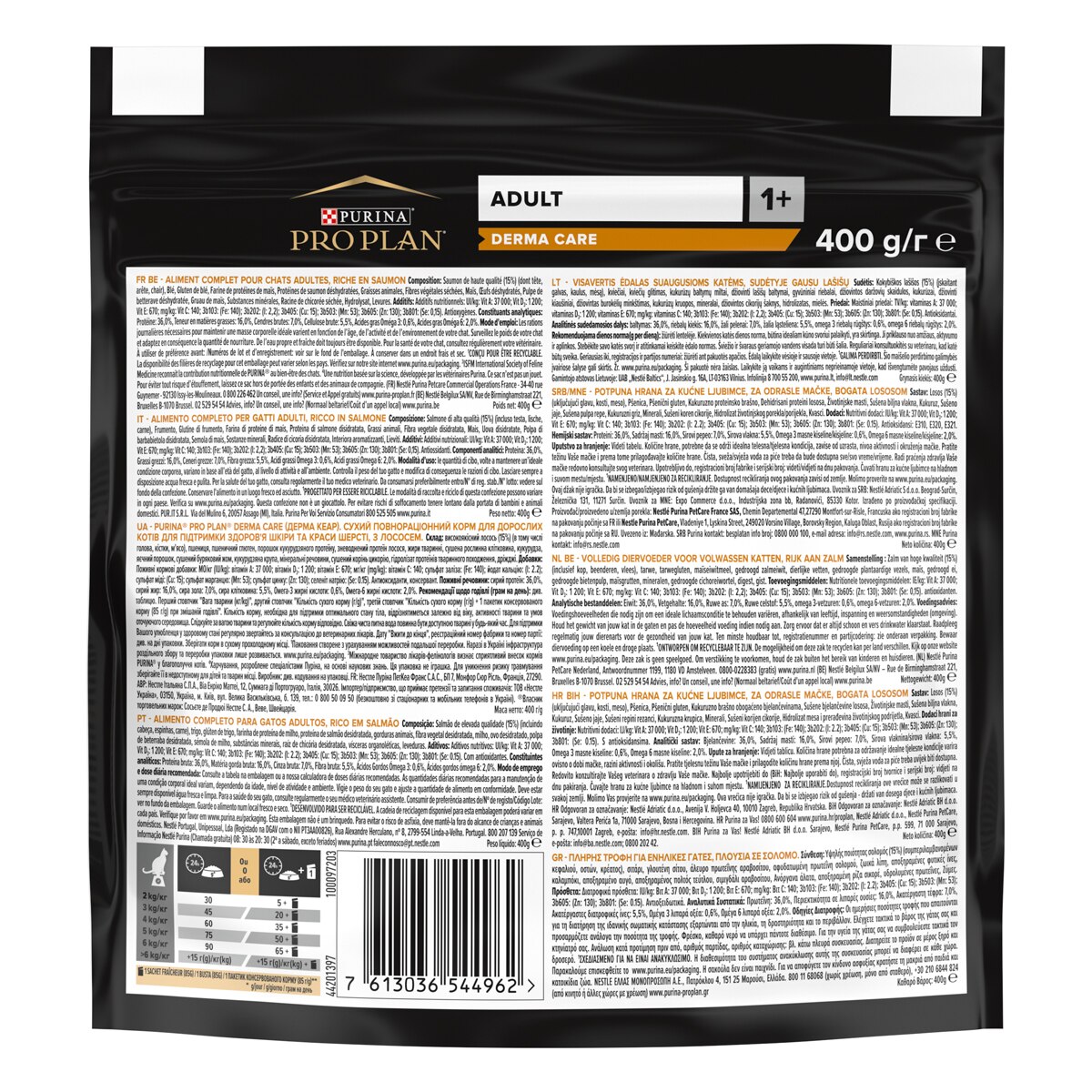 PURINA PRO PLAN® ELEGANT GATTO CROCCHETTE RICCO IN SALMONE - sacco 400 g