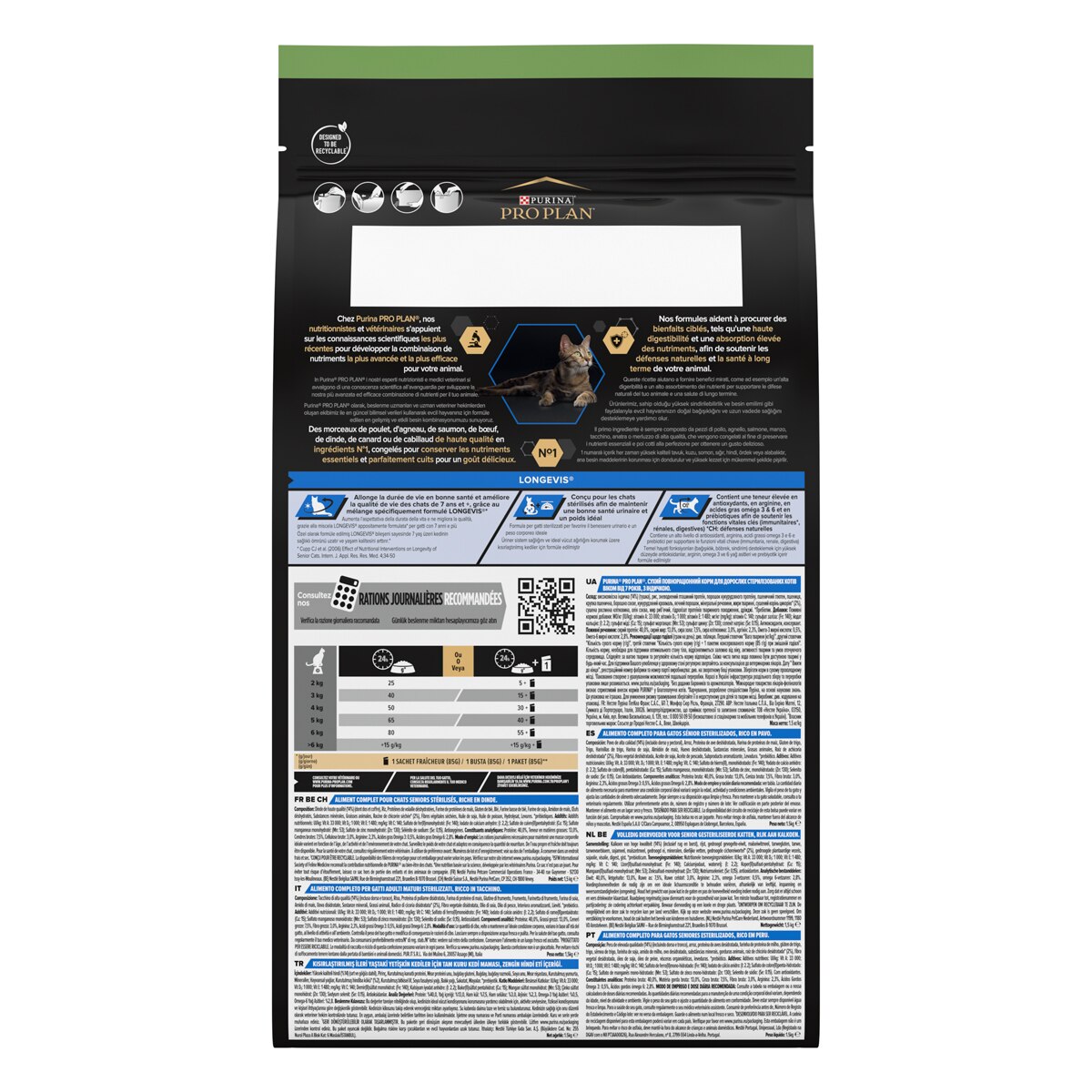 PURINA PRO PLAN® Sterilised senior 7+ Gatto Crocchette ricco in tacchino