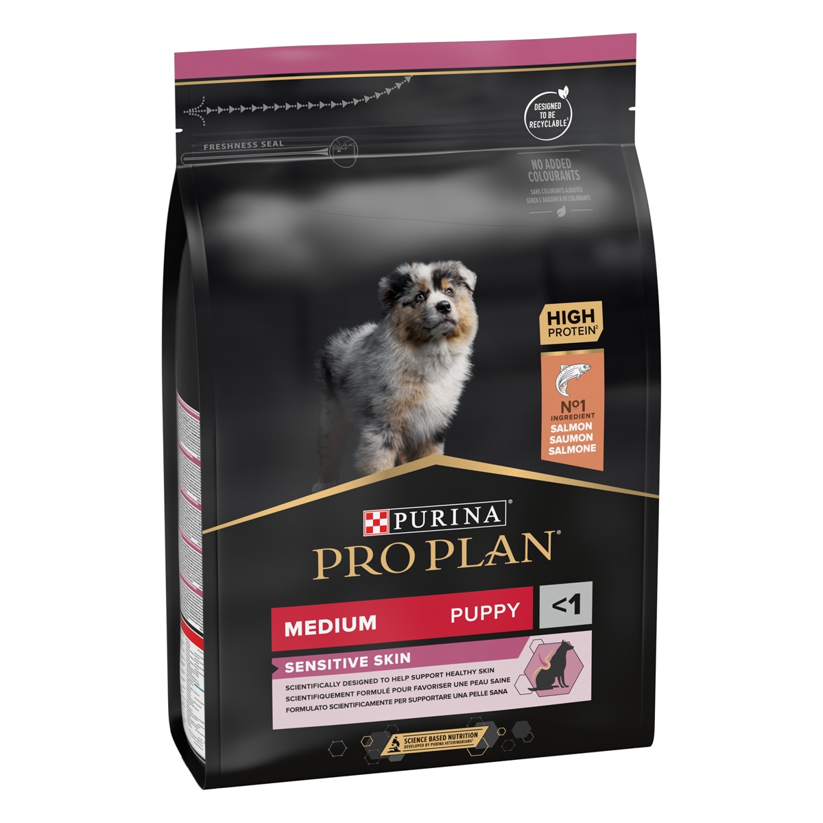 Purina Pro Plan Medium Puppy Sensitive Skin Ricco In Salmone
