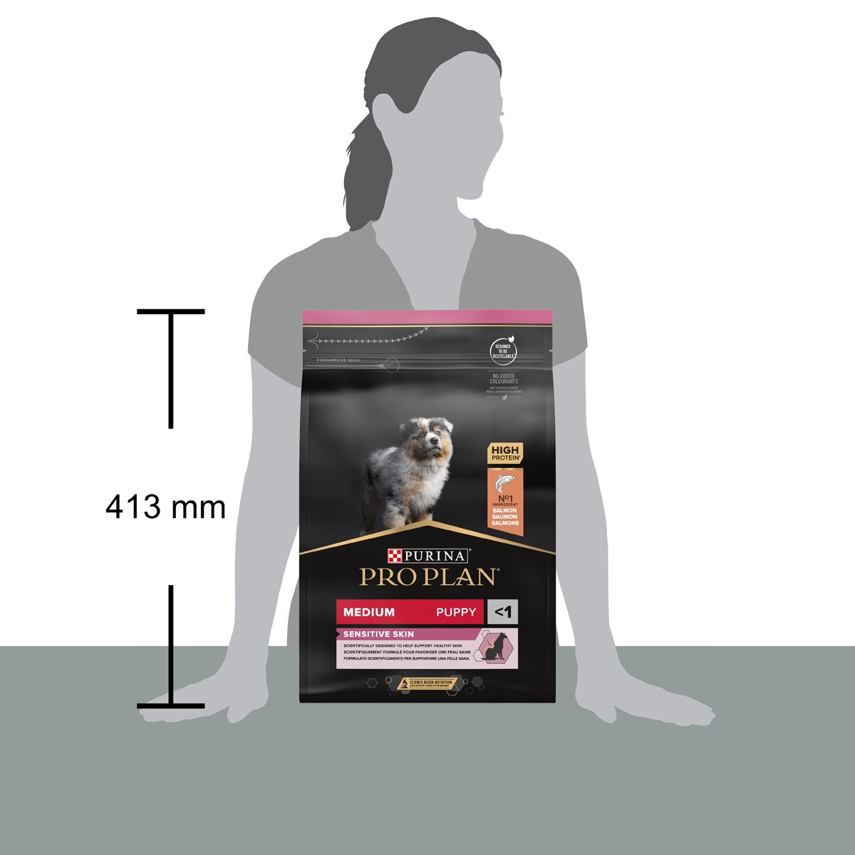 Purina Pro Plan Medium Puppy Sensitive Skin Ricco In Salmone
