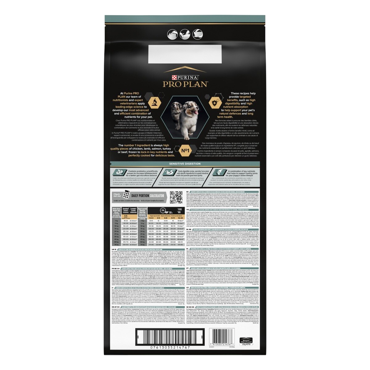 Purina Pro Plan Medium Puppy Sensitive Digestion Ricco In Agnello
