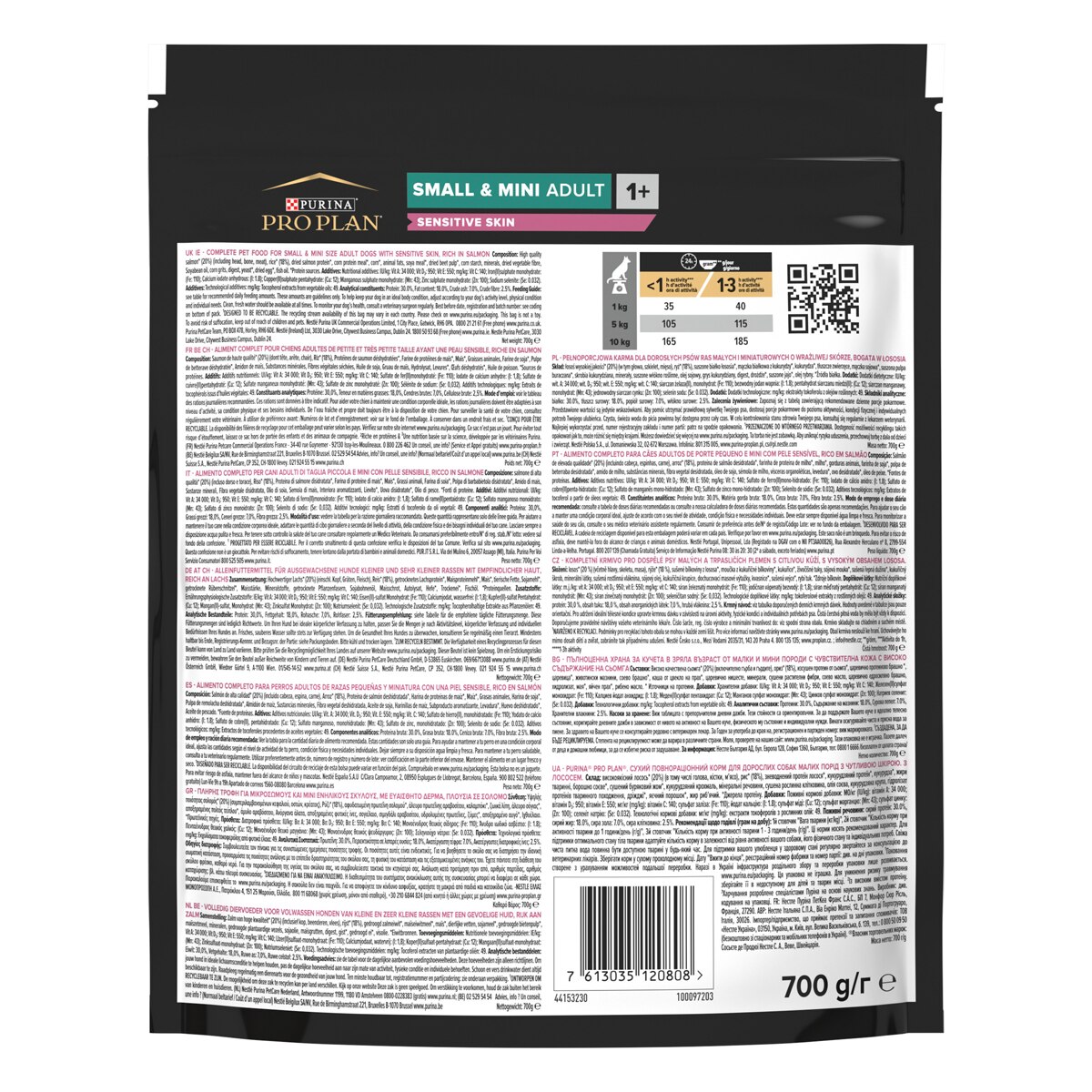 Purina Pro Plan Small & Mini Adult Sensitive Skin Ricco In Salmone
