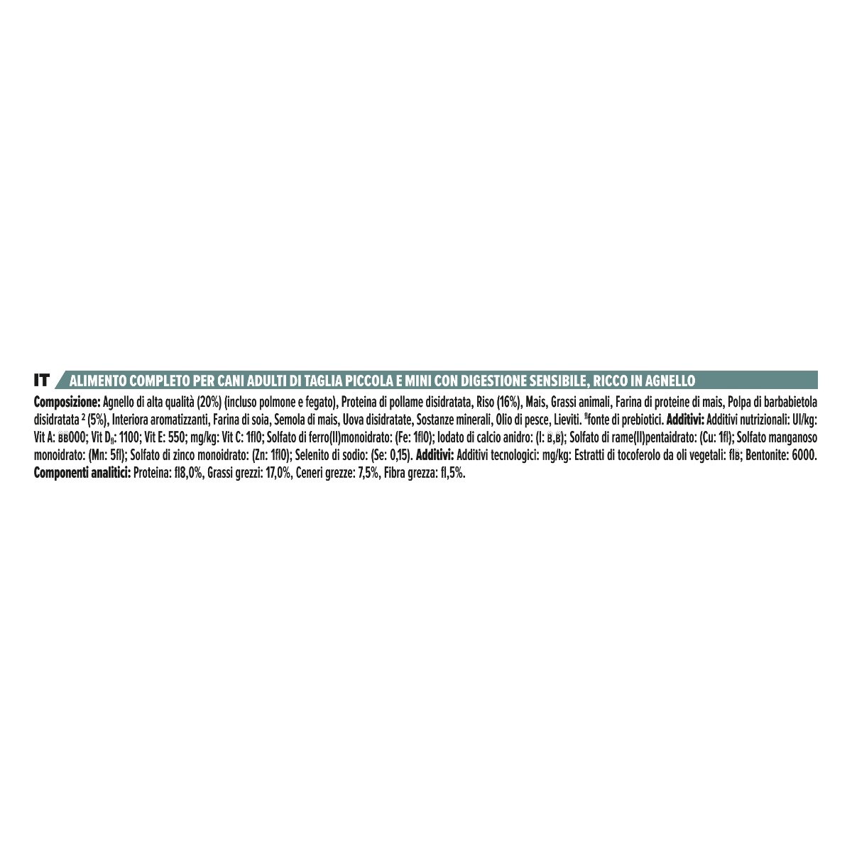 Purina Pro Plan Small & Mini Adult Sensitive Digestion Ricco In Agnello
