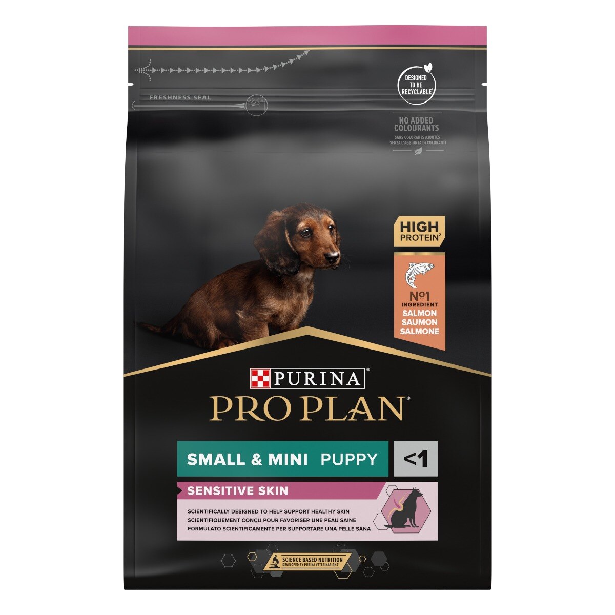 Purina Pro Plan Small & Mini Puppy Sensitive Skin Ricco In Salmone
