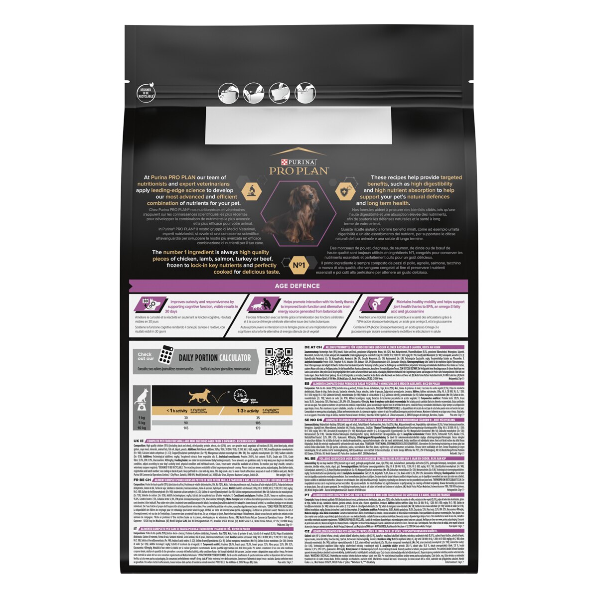 Purina Pro Plan Small & Mini Adult 9+ Age Defence Ricco In Pollo
