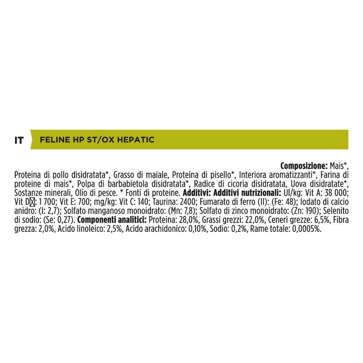 PURINA PRO PLAN® VETERINARY DIETS secco gatto HP Hepatic St/Ox
