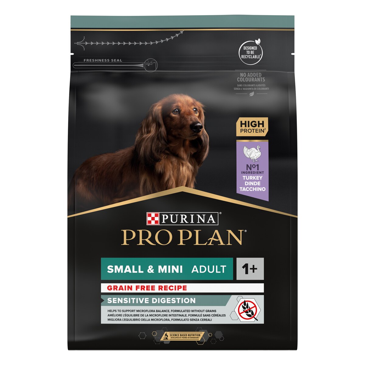 Purina Pro Plan Grain Free Formula Small & Mini Adult Sensitive Digestion Ricco In Tacchino
