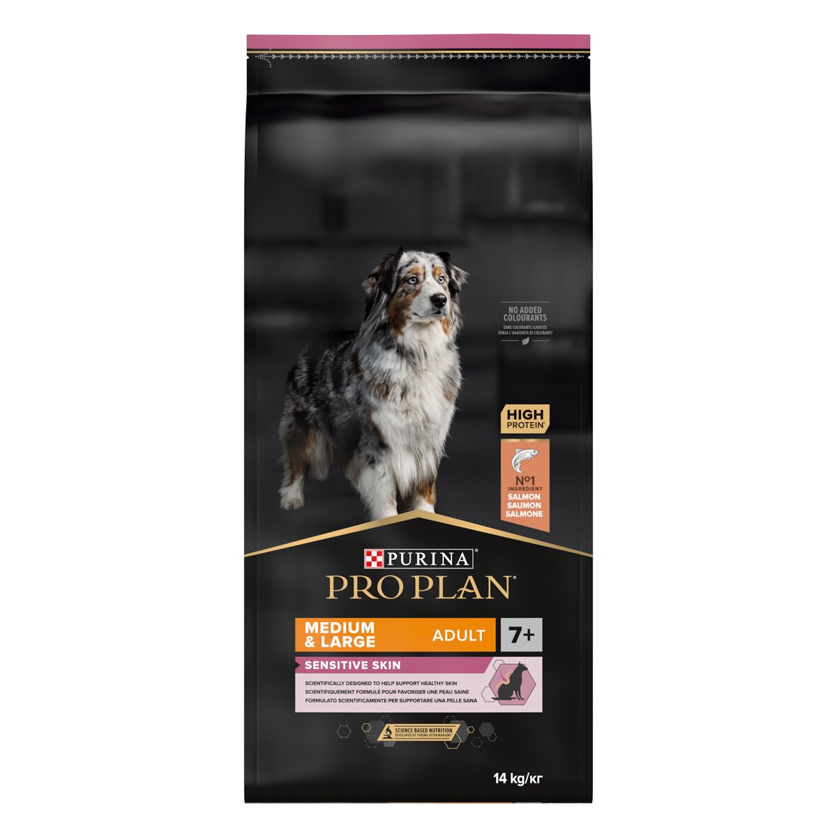 Purina Pro Plan Medium & Large Adult 7+ Sensitive Skin Ricco In Salmone
