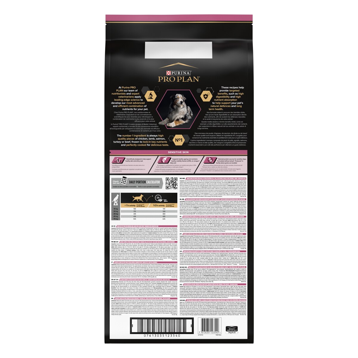 Purina Pro Plan Medium & Large Adult 7+ Sensitive Skin Ricco In Salmone
