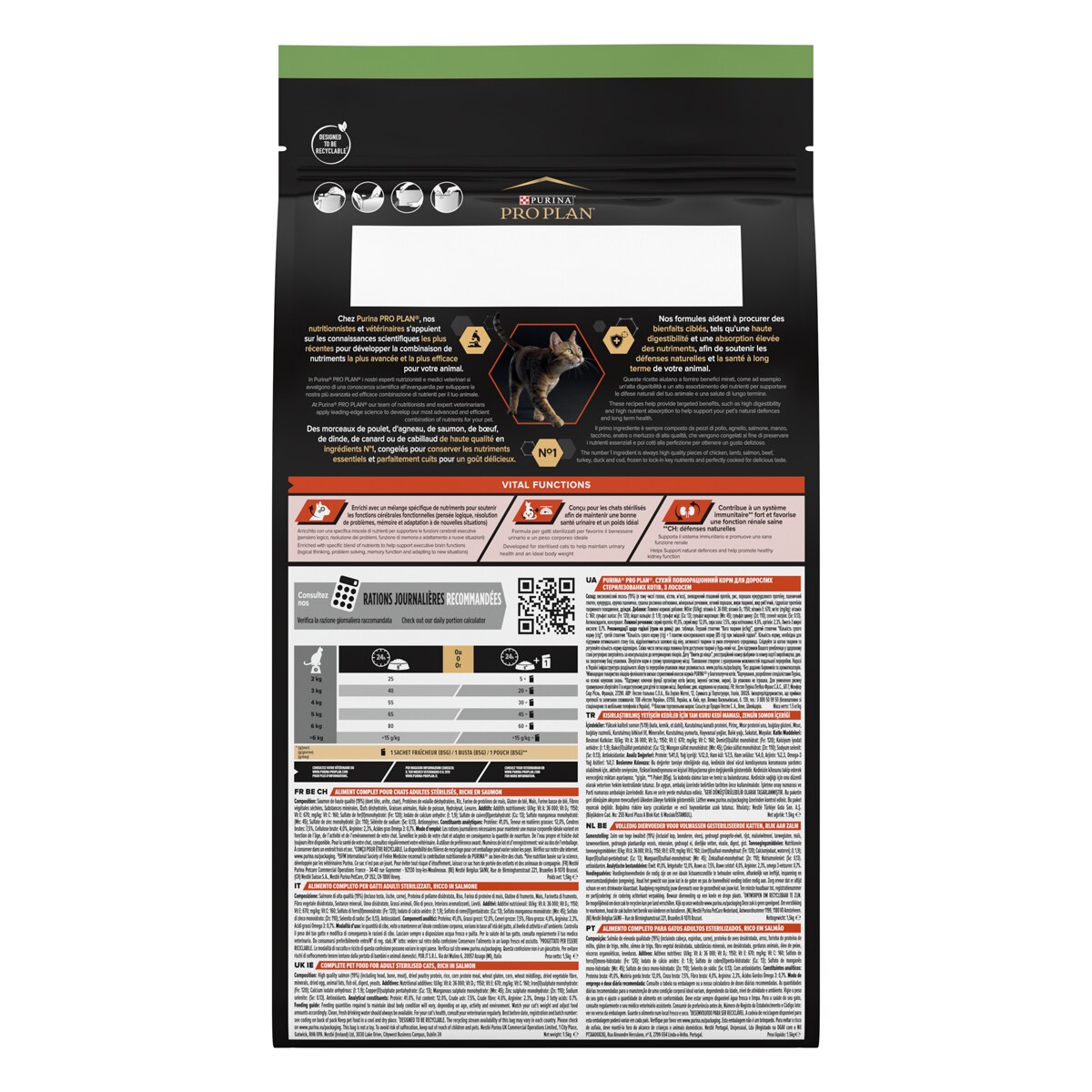 PURINA PRO PLAN® Sterilised Adult 1+ Vital Functions Ricco In Salmone