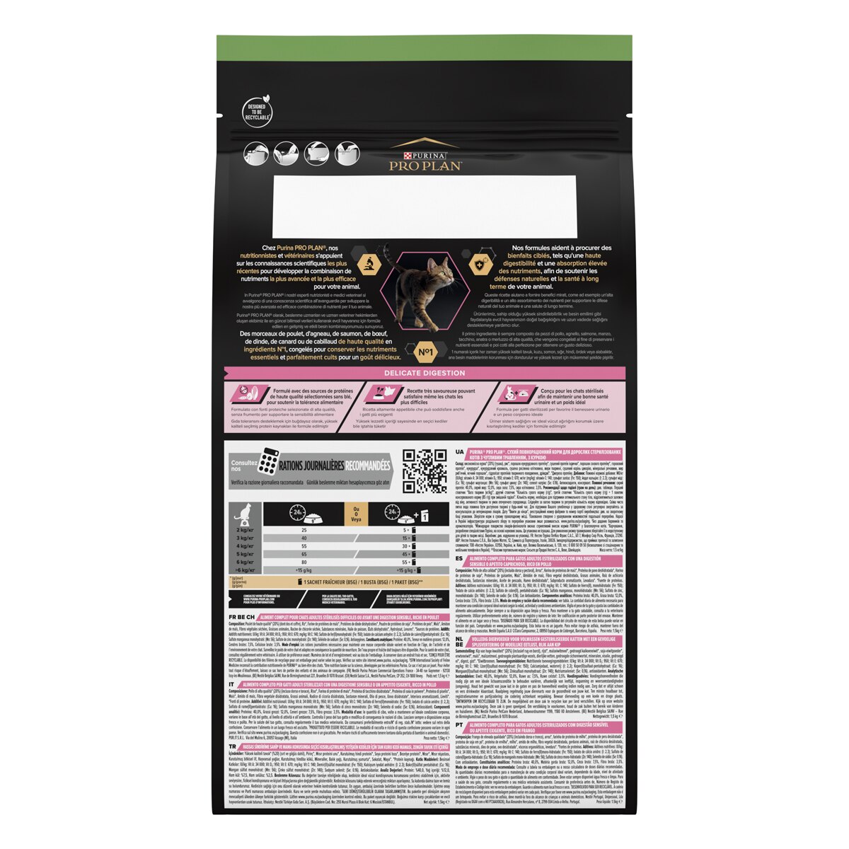 PURINA PRO PLAN® Sterilised Adult 1+ Delicate Digestion Ricco In Pollo