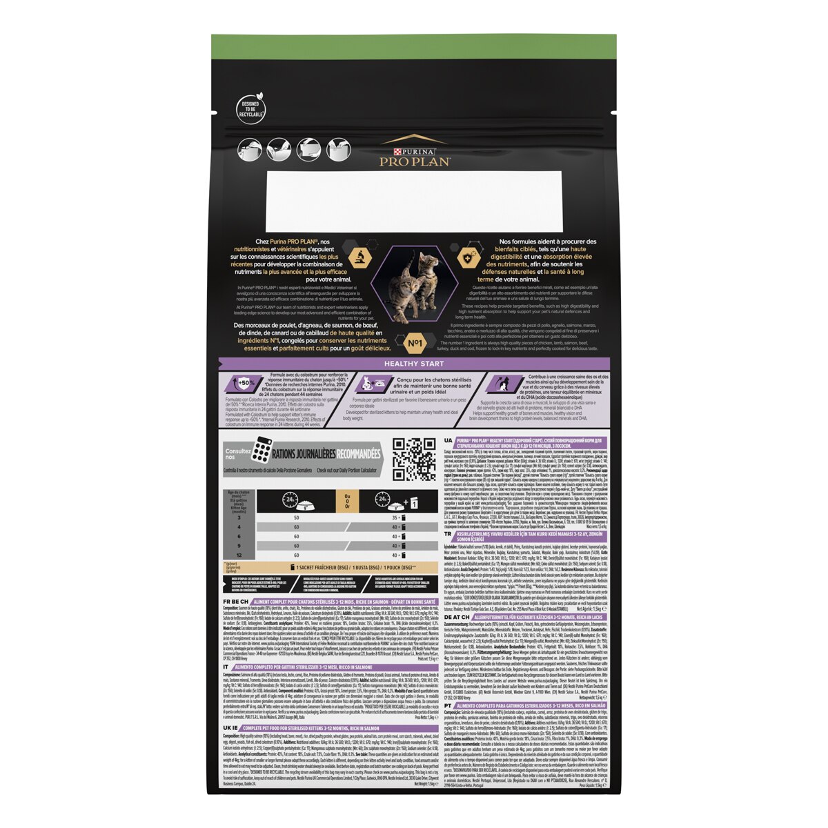 PURINA PRO PLAN® STERILISED Kitten Crocchette ricche in Salmone