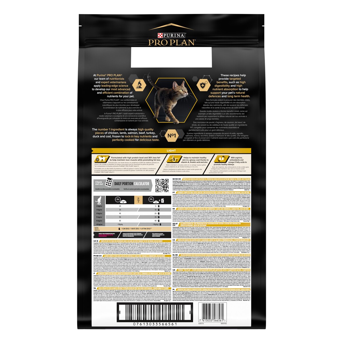PURINA PRO PLAN® Adult 1+ Light Ricco In Tacchino