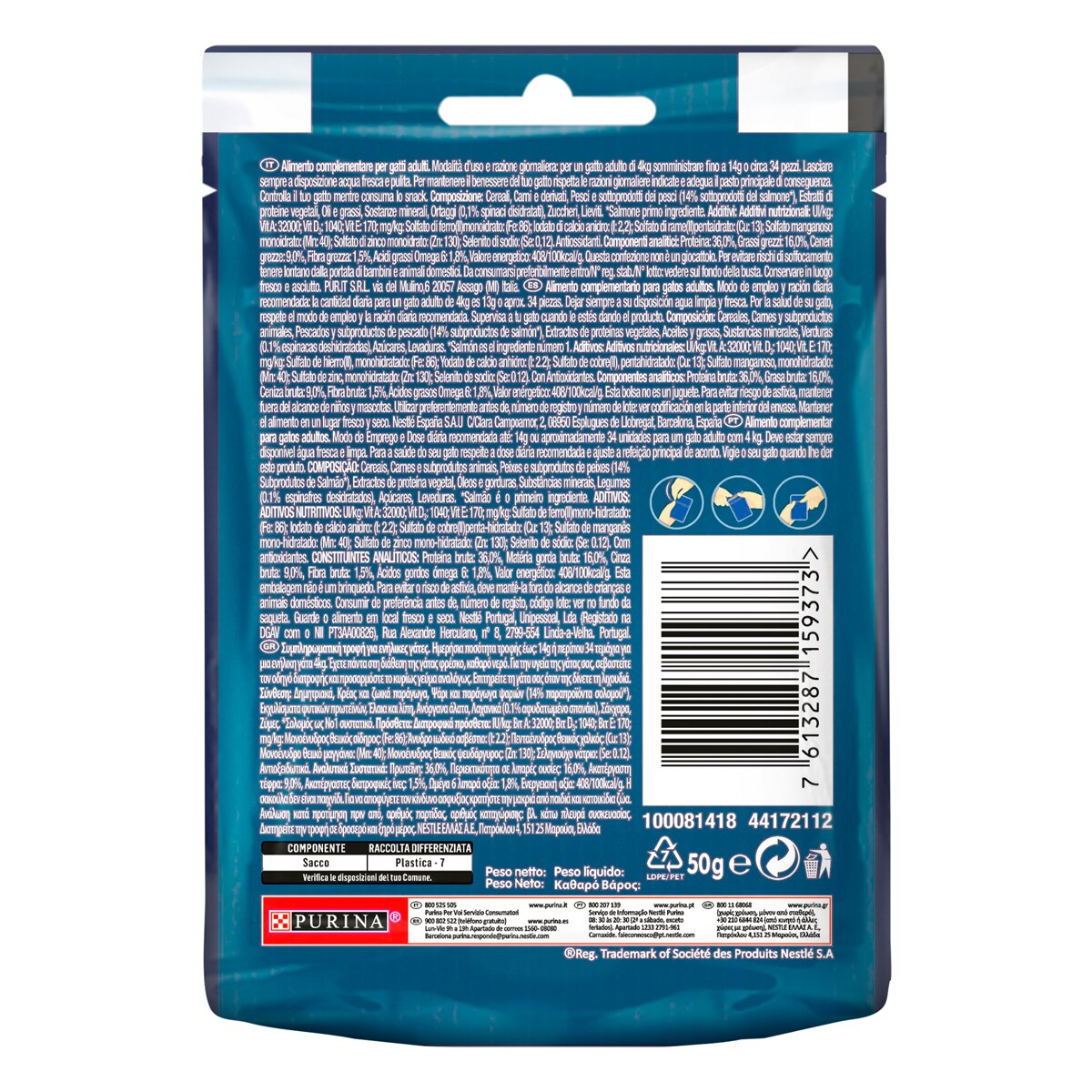 Felix Naturally Delicious Ricco in Salmone con un Tocco di Spinaci 50g