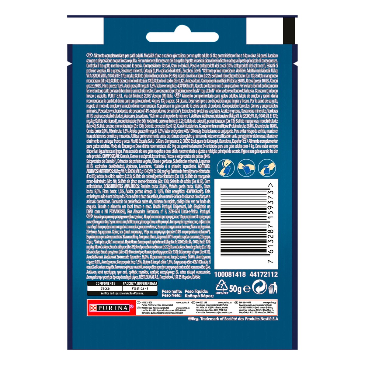 Felix Naturally Delicious Ricco in Salmone con un Tocco di Spinaci 50g