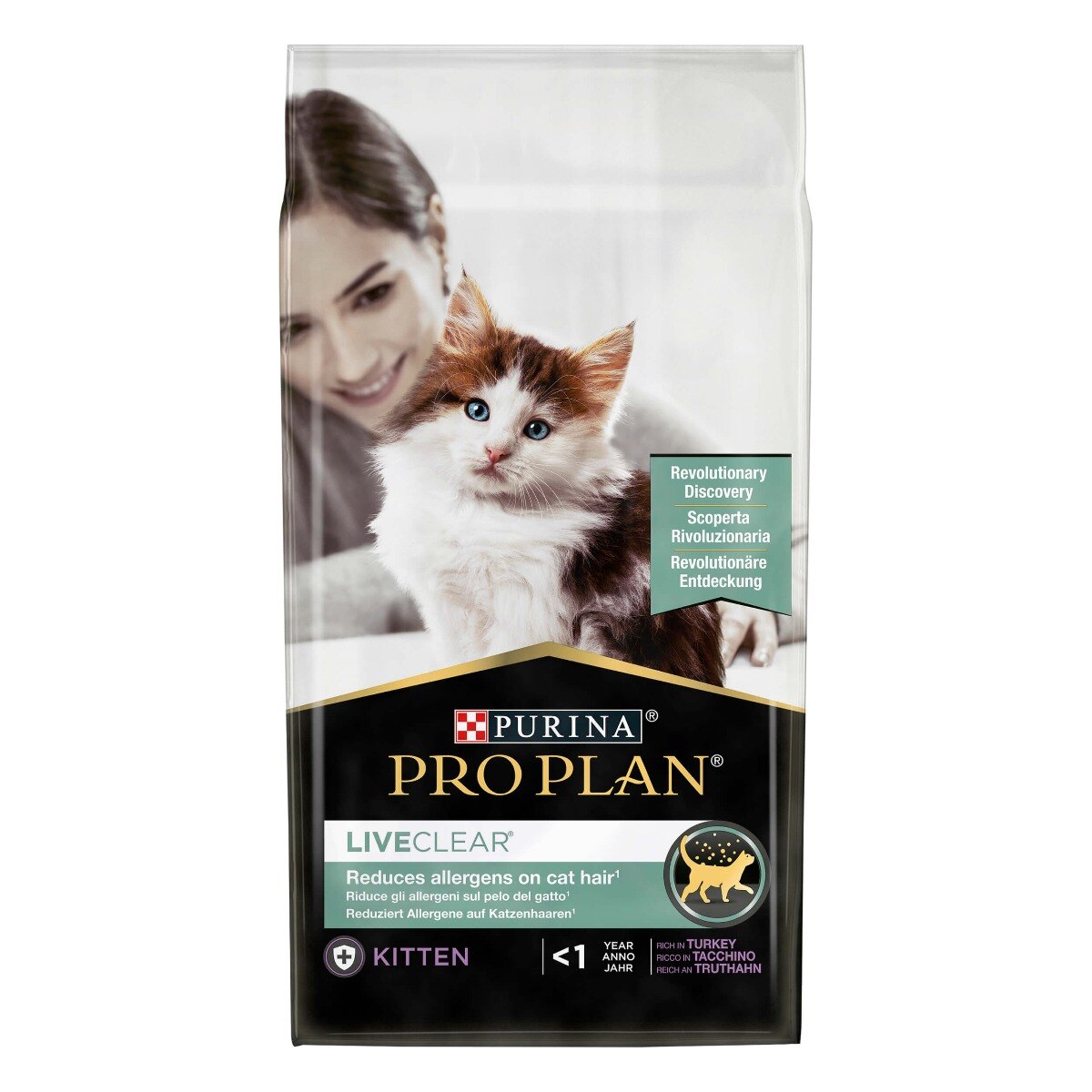 Crocchette per gattino anti-allergene – Purina PRO PLAN® LiveClear® Kitten Ricco in Tacchino 1,4 kg