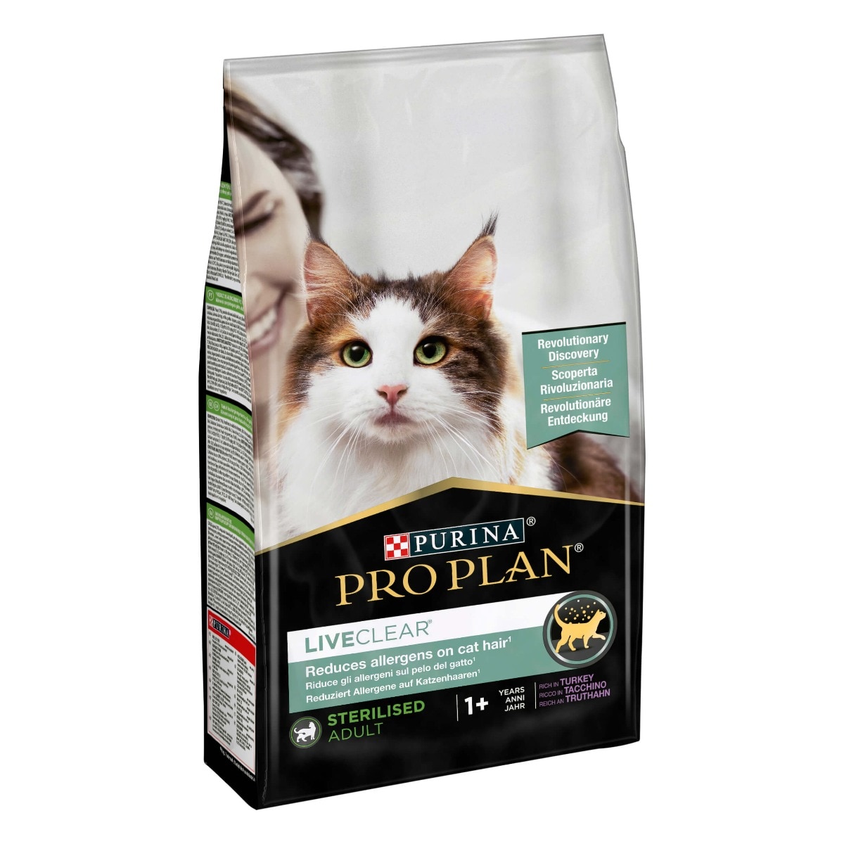 Crocchette per gatto adulto sterilizzato riduzione allergeni – Purina PRO PLAN® LiveClear® Ricco in Tacchino 1,4 kg
