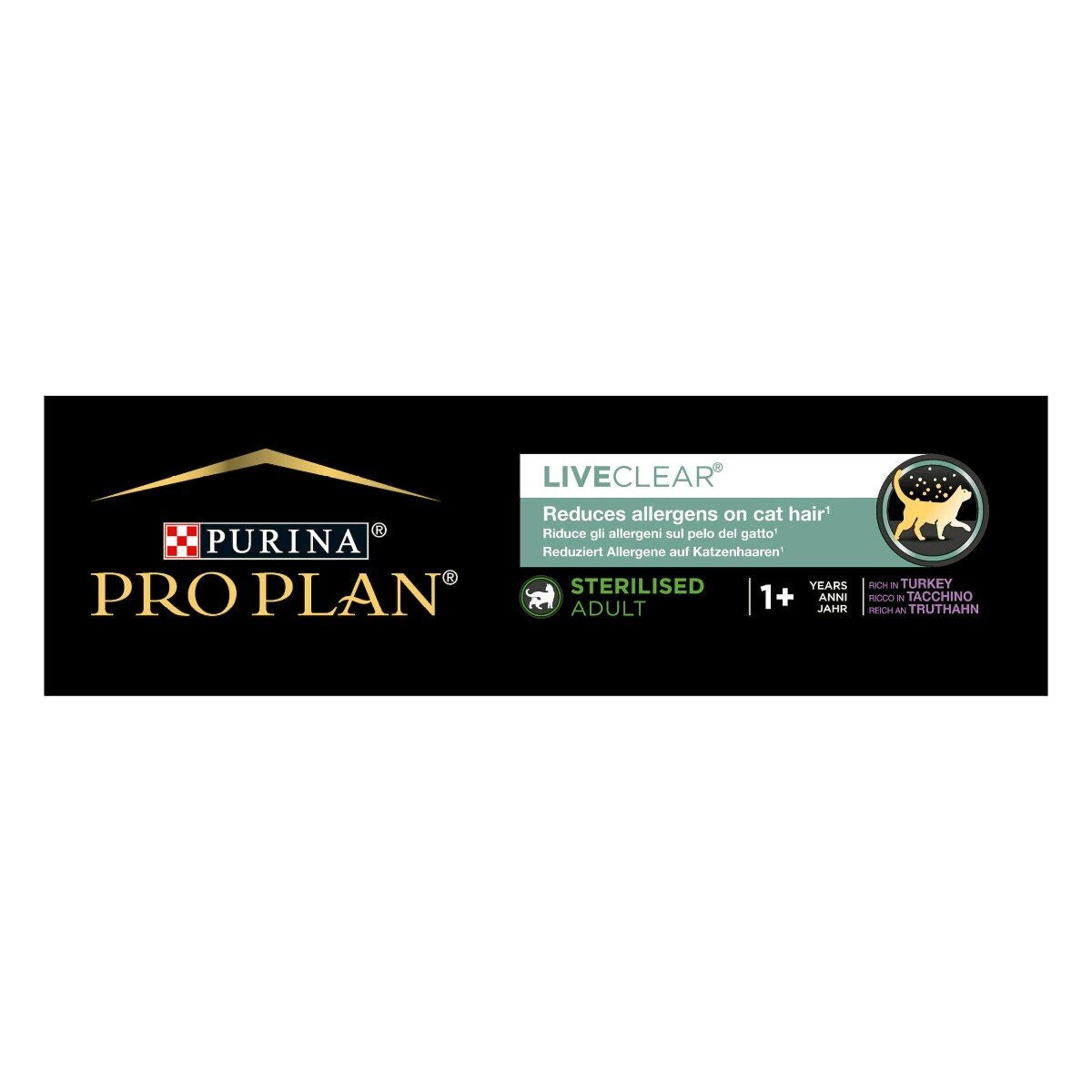 Crocchette per gatto adulto sterilizzato riduzione allergeni – Purina PRO PLAN® LiveClear® Ricco in Tacchino 1,4 kg