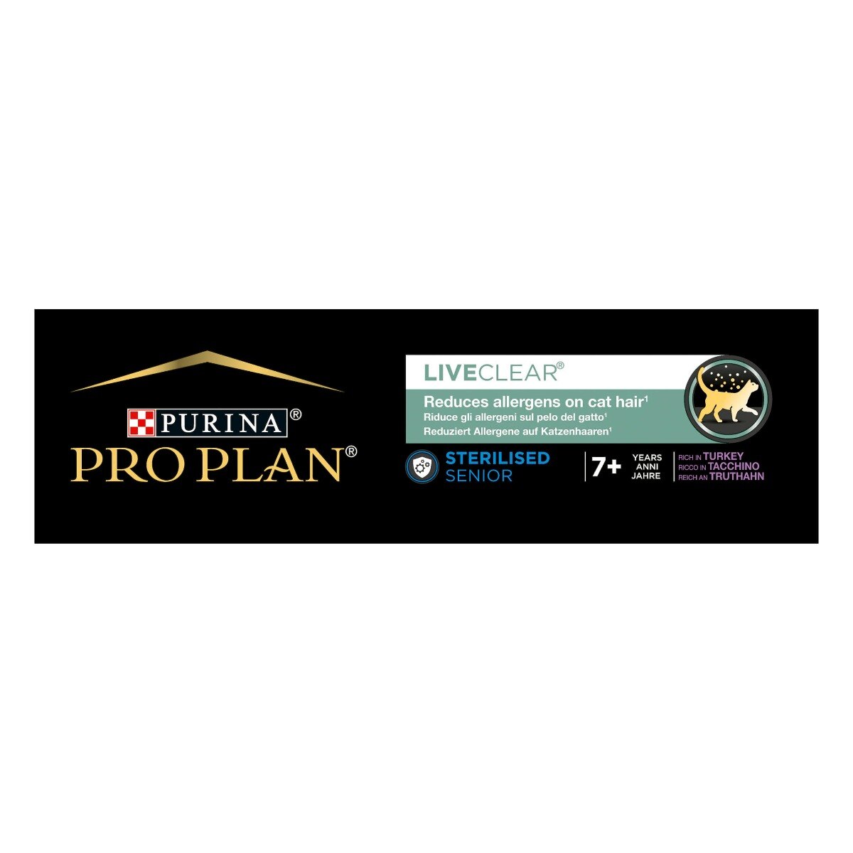 Crocchette per gatto senior sterilizzato – Purina PRO PLAN® LiveClear® Ricco in Tacchino 1,4 kg