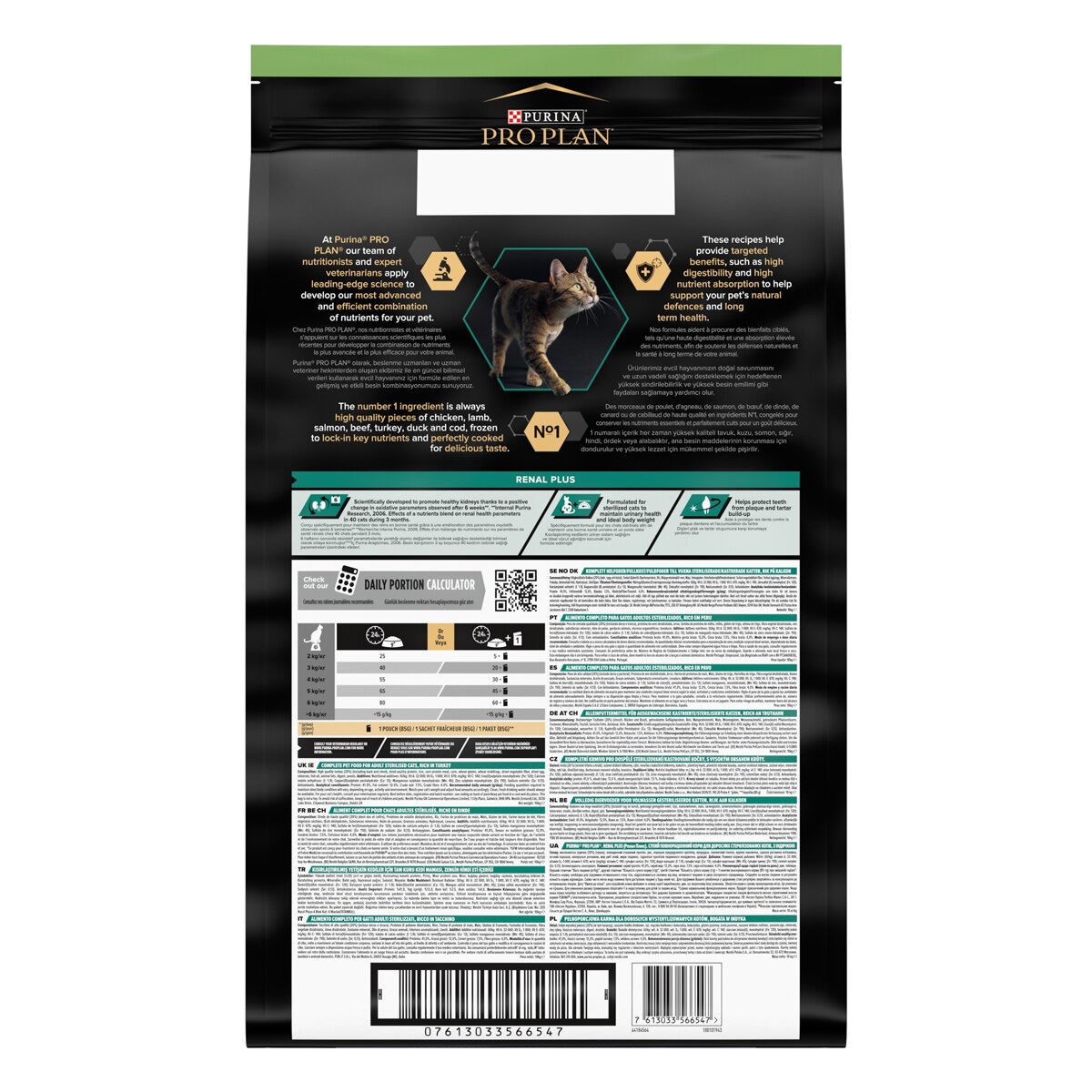 PURINA PRO PLAN® Sterilised Adult 1+ Renal Plus Ricco In Tacchino