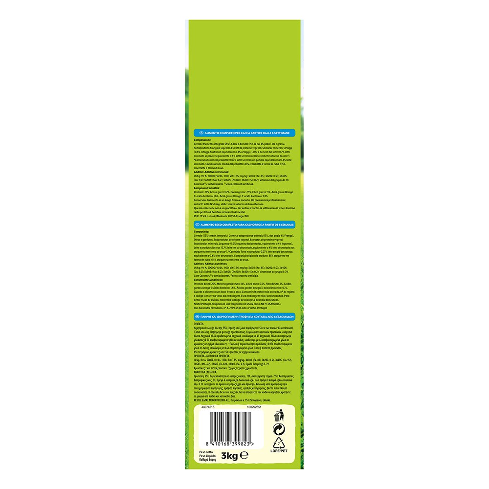FRISKIES® Cane Crocchette Junior con Pollo e Verdure con Latte