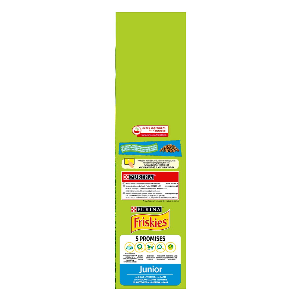 FRISKIES® Cane Crocchette Junior con Pollo e Verdure con Latte