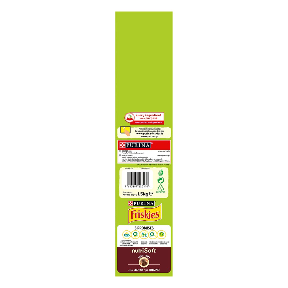 FRISKIES® Cane Crocchette Nutri Soft con Manzo