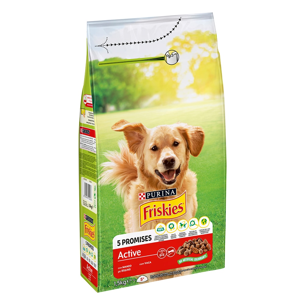 FRISKIES® Cane Crocchette Active con Manzo