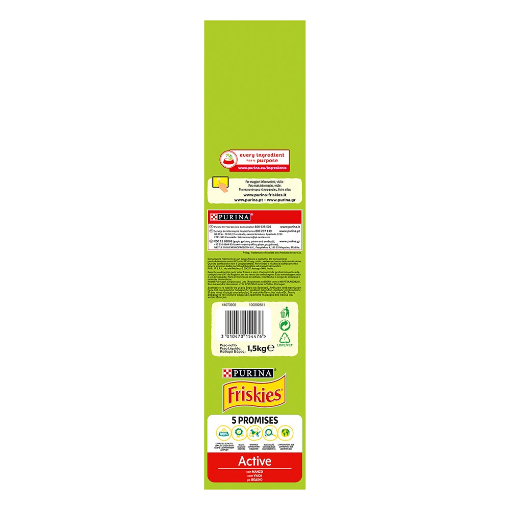 FRISKIES® Cane Crocchette Active con Manzo