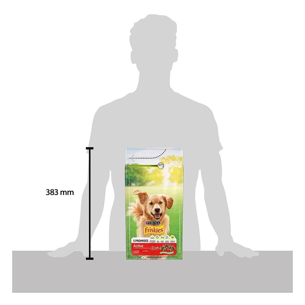 FRISKIES® Cane Crocchette Active con Manzo
