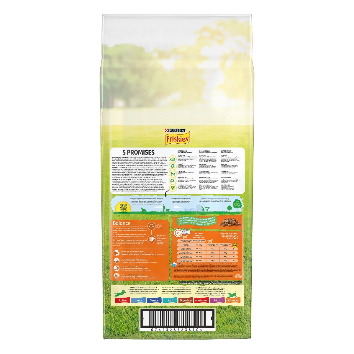 FRISKIES® Cane Crocchette Balance con un gustoso mix di Pollo e Manzo e con Verdure