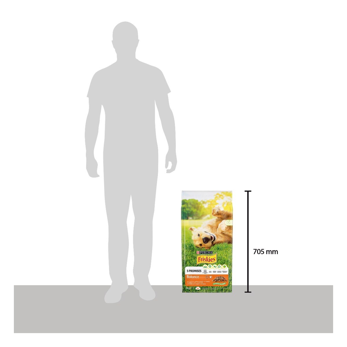 FRISKIES® Cane Crocchette Balance con un gustoso mix di Pollo e Manzo e con Verdure