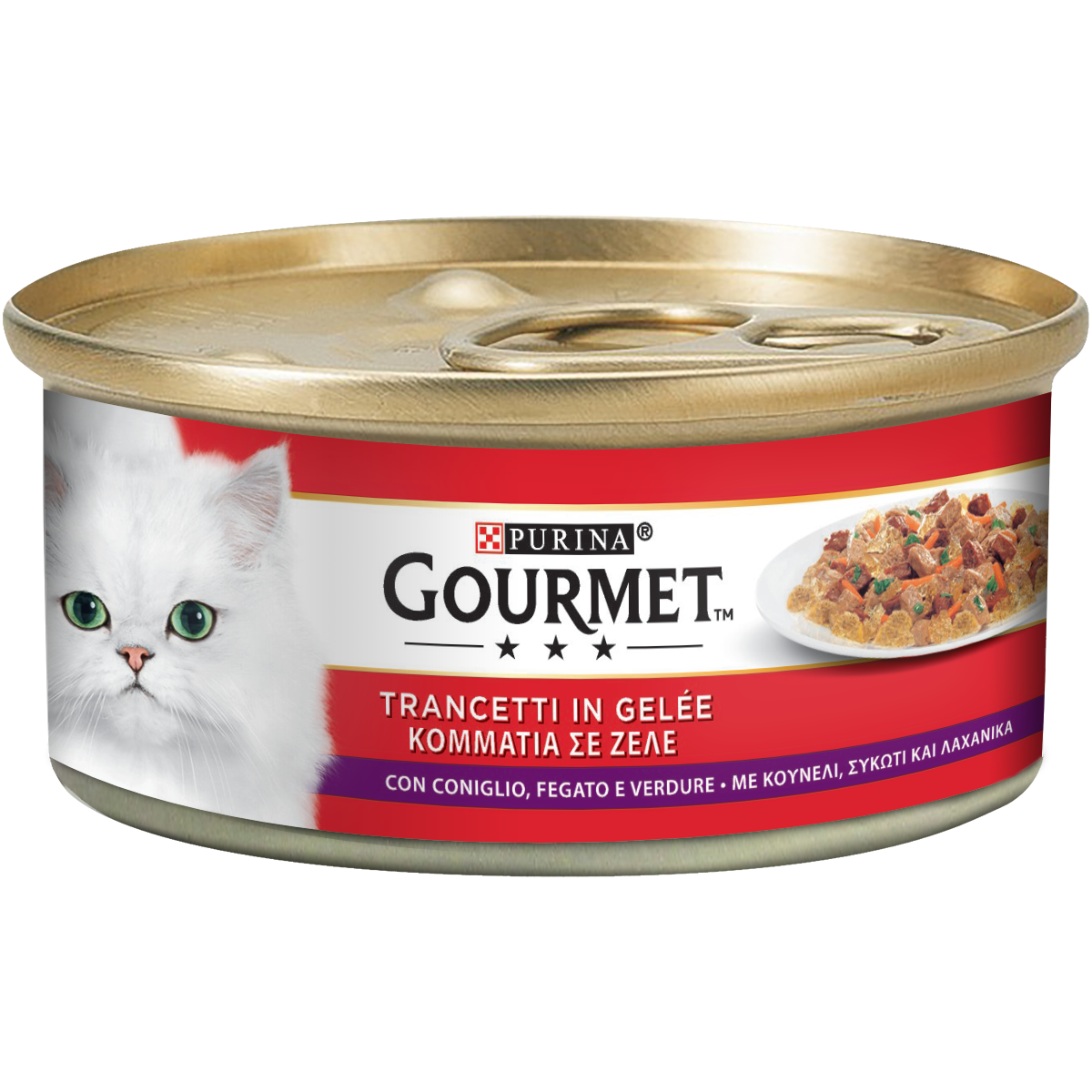 GOURMET® Rosso Gatto Trancetti in Gelée con Coniglio, Fegato e Verdure