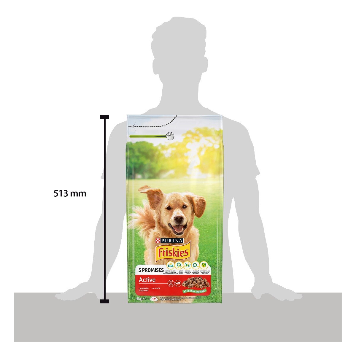 FRISKIES® Cane Crocchette Active con Manzo