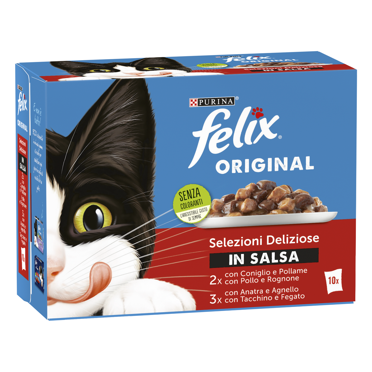 FELIX® Original Selezioni Deliziose in Salsa - (Coniglio&Pollame/Pollo&Rognone/Anatra&Agnello/Tacchino&Fegato)