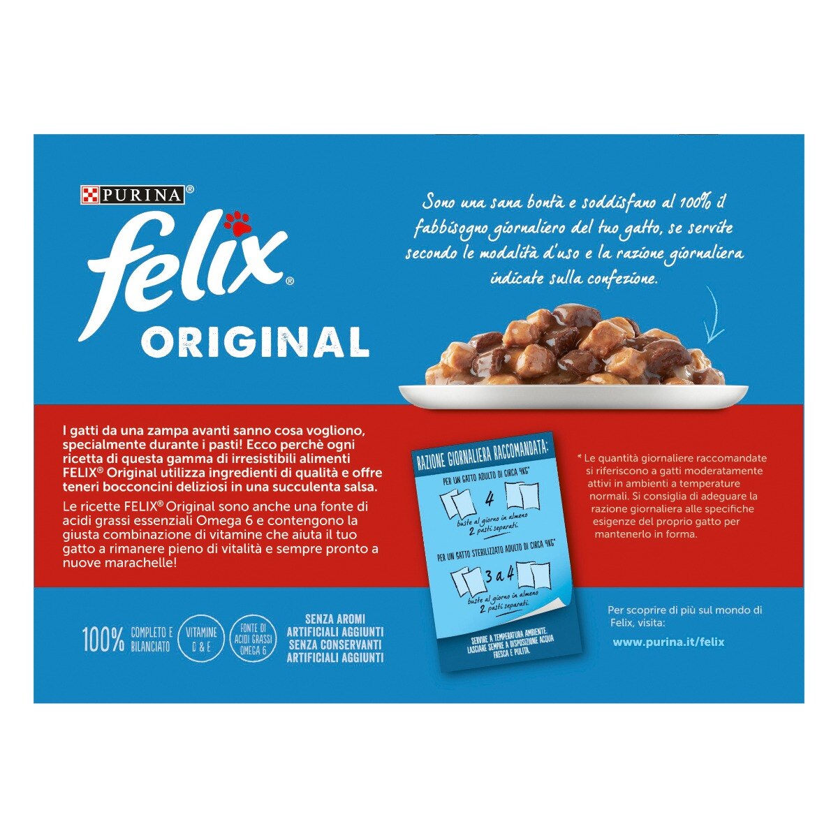 FELIX® Original Selezioni Deliziose in Salsa - (Coniglio&Pollame/Pollo&Rognone/Anatra&Agnello/Tacchino&Fegato)