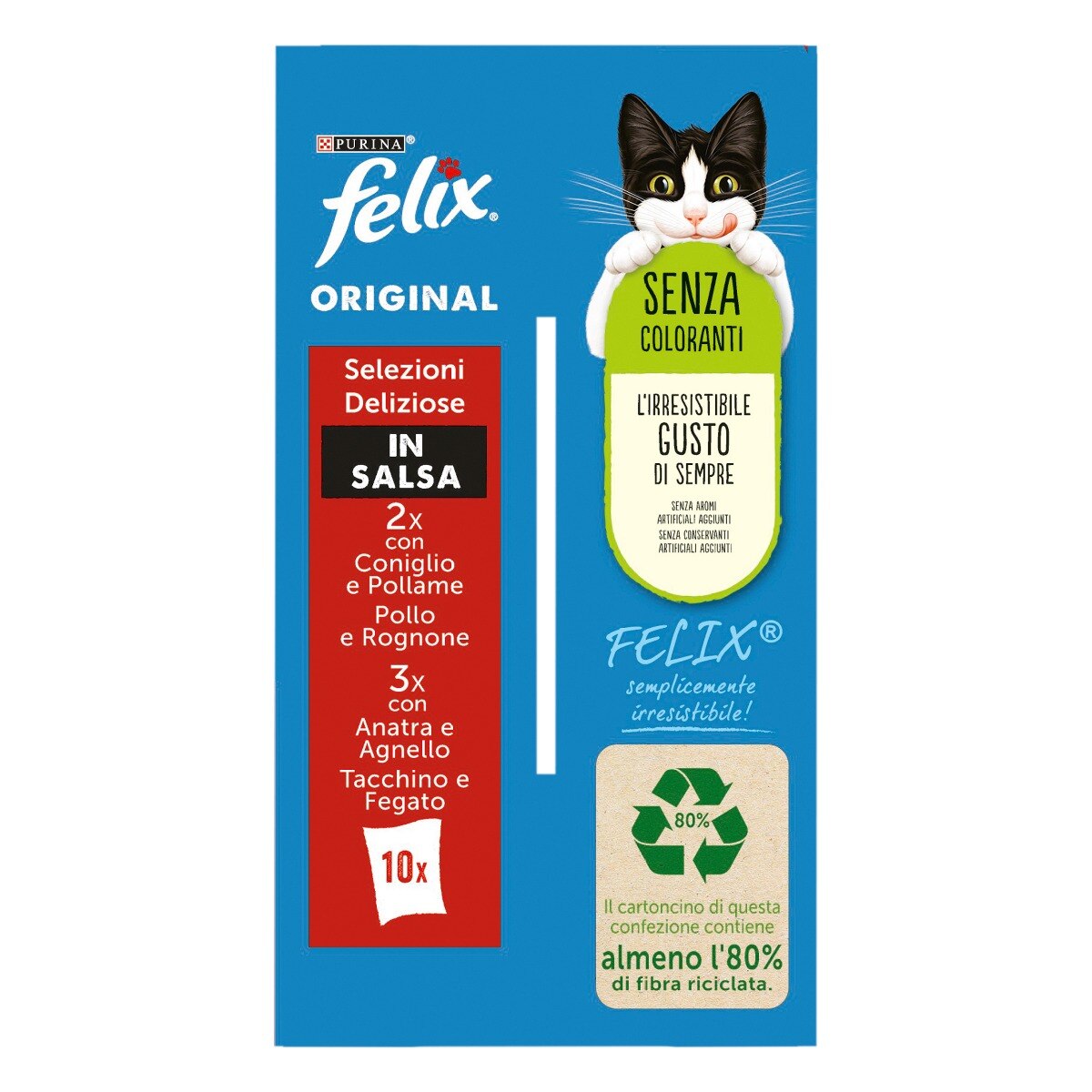 FELIX® Original Selezioni Deliziose in Salsa - (Coniglio&Pollame/Pollo&Rognone/Anatra&Agnello/Tacchino&Fegato)