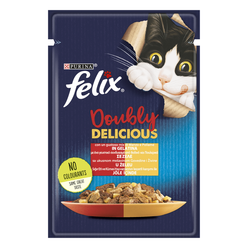 FELIX® Doubly Delicious Con Manzo e Pollame In Gelatina