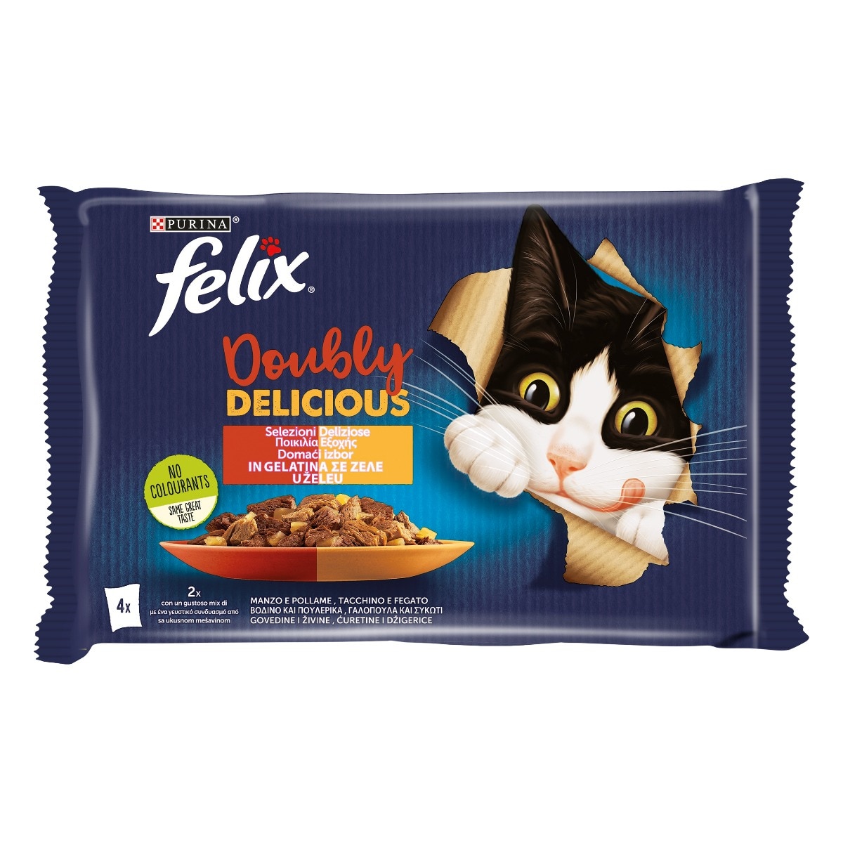 FELIX® Doubly Delicious Selezioni Deliziose - (Manzo&Pollame/Tacchino&Fegato)