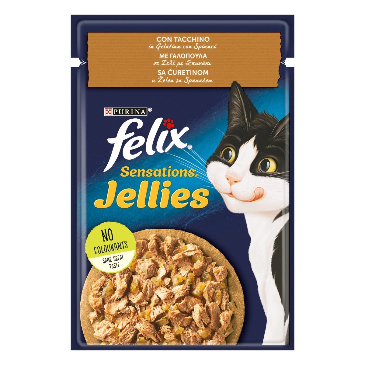 FELIX® Sensations TACCHINO IN GELATINA CON SPINACI 26x85g IT