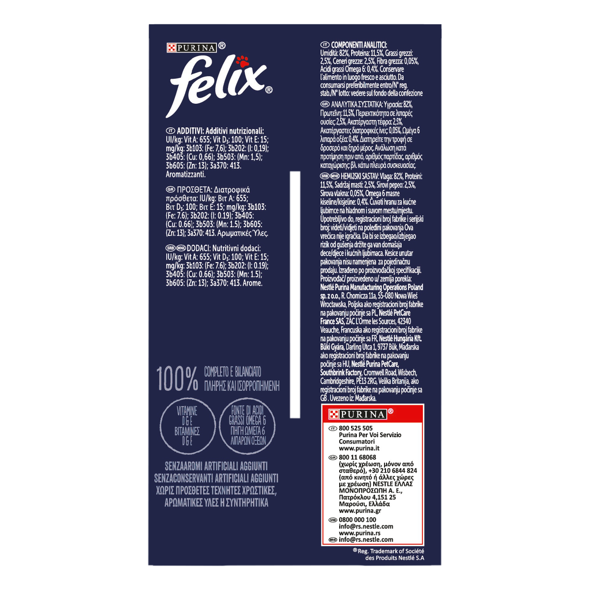 FELIX® Sensations Jellies Selezioni Saporite (manzo&pomodoro/trota&spinaci/pollo&carote/salmone&gamberetti)