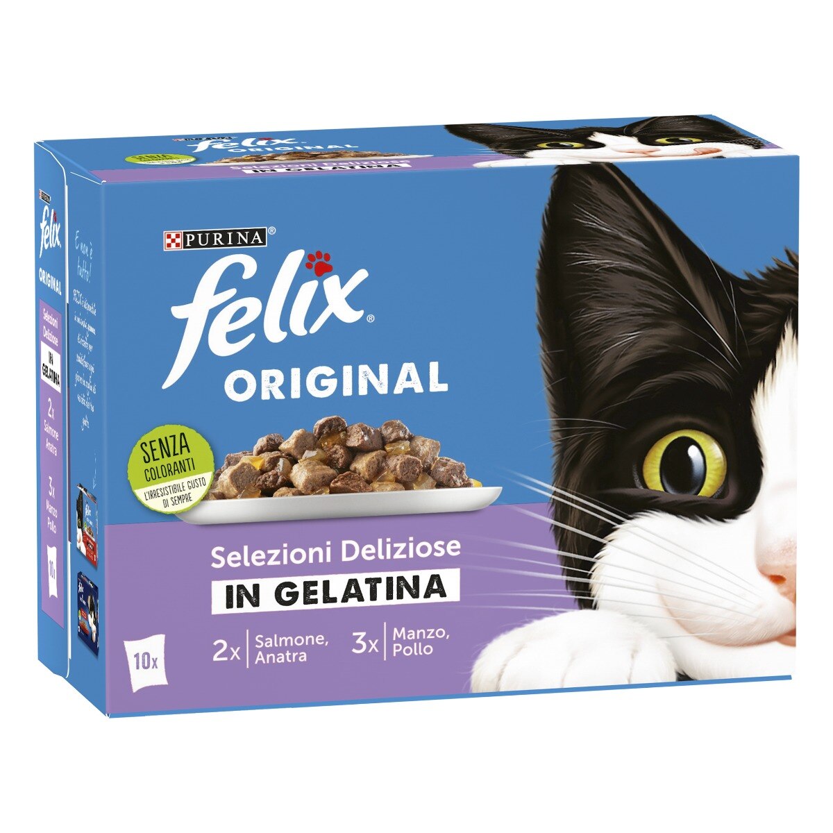 FELIX® Original Selezioni Deliziose in Gelatina - (Manzo/Pollo/Salmone/Anatra)