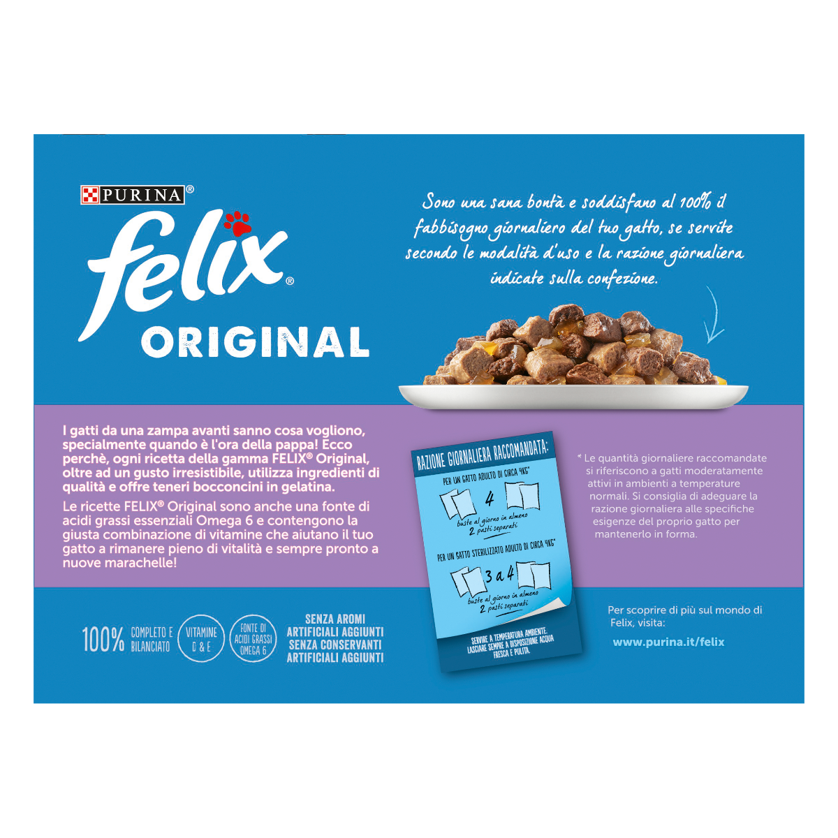 FELIX® Original Selezioni Deliziose in Gelatina - (Manzo/Pollo/Salmone/Anatra)