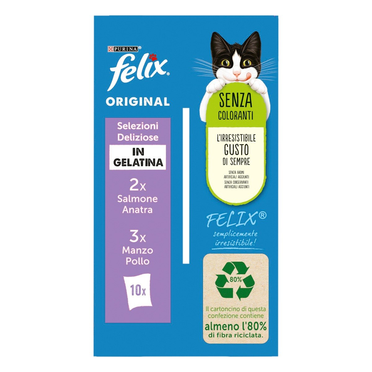FELIX® Original Selezioni Deliziose in Gelatina - (Manzo/Pollo/Salmone/Anatra)